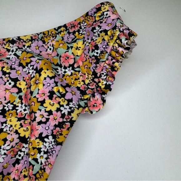 Nobody’s Child Jemina Frill Trim Bikini Bottoms US Sz 6 NWT Eco-Friendly Floral - Picture 3 of 8